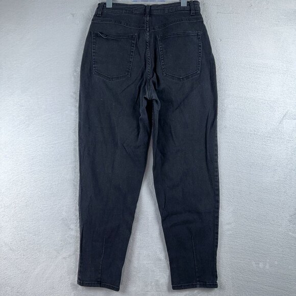 Divided By H&M Mom Jeans High Rise Womens Size 8 Black Five Design Pockets - Picture 2 of 12